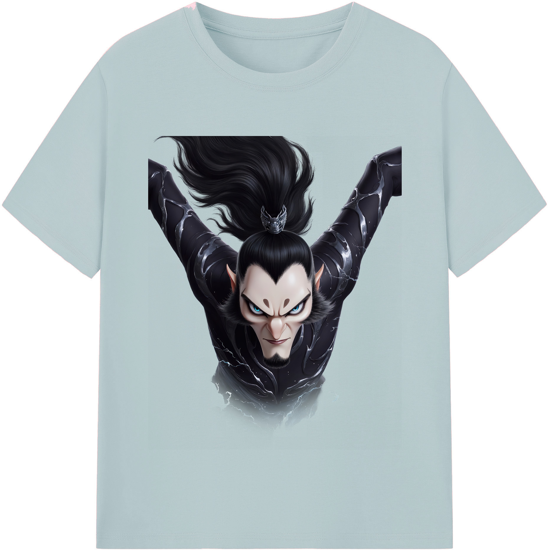 （画像用） Ne Zha 2 ナタ 魔童の大暴れ 綿100％半袖Tシャツ（フロントプリント）